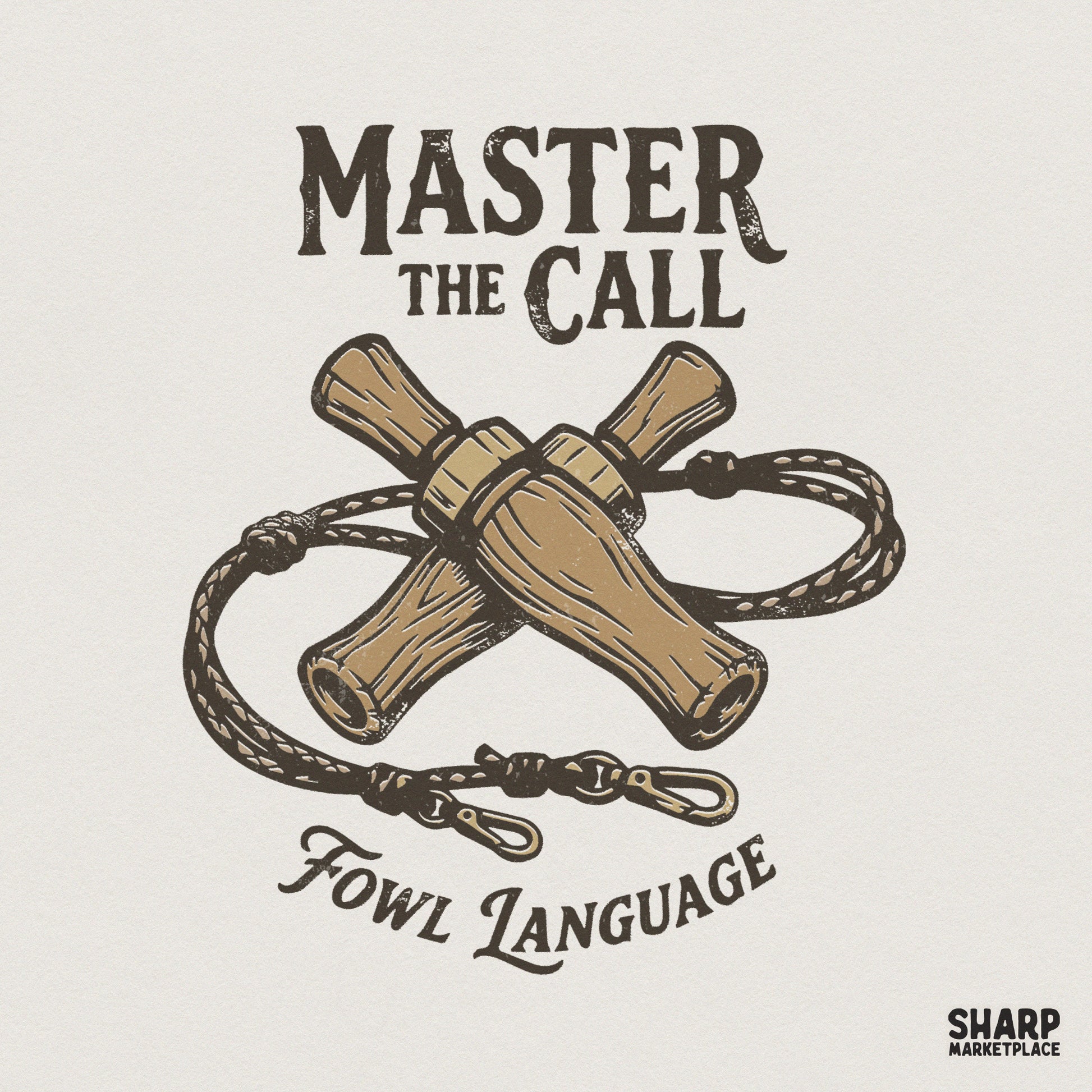 Master The Call Fowl Language PNG, Funny Duck Hunting Shirt Design - 300