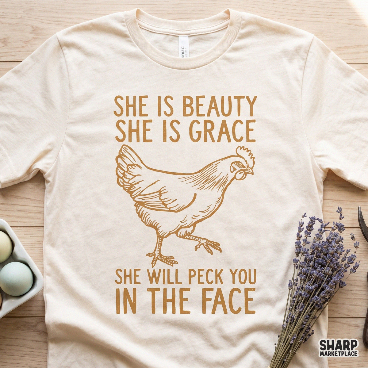 Funny angry hen retro PNG with sarcastic farm humor quote for t-shirt sublimation