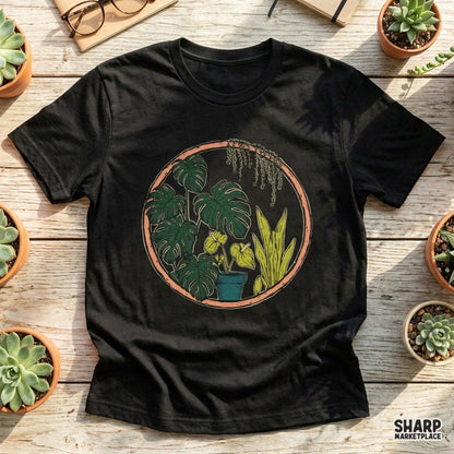 Botanical Monstera Houseplants Terracotta Circle, Mothers