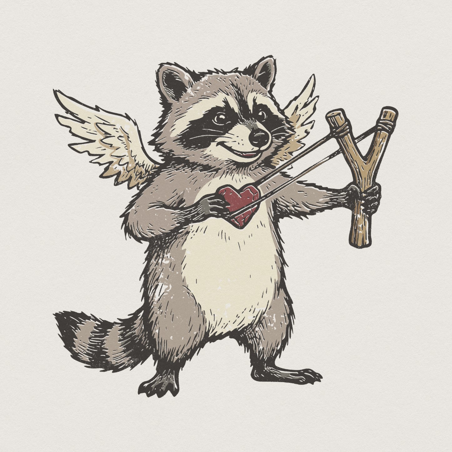 Raccoon With Wings PNG, Cute Animal Clipart - 300 DPI Design for T-Shirt