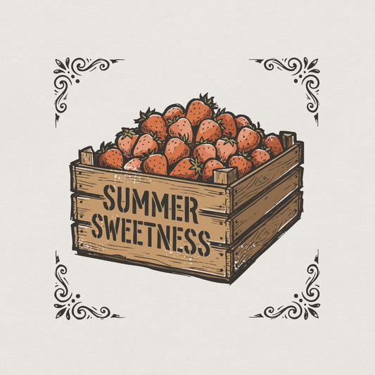Summer Sweetness PNG, Strawberry Digital Download - 300 DPI Design for