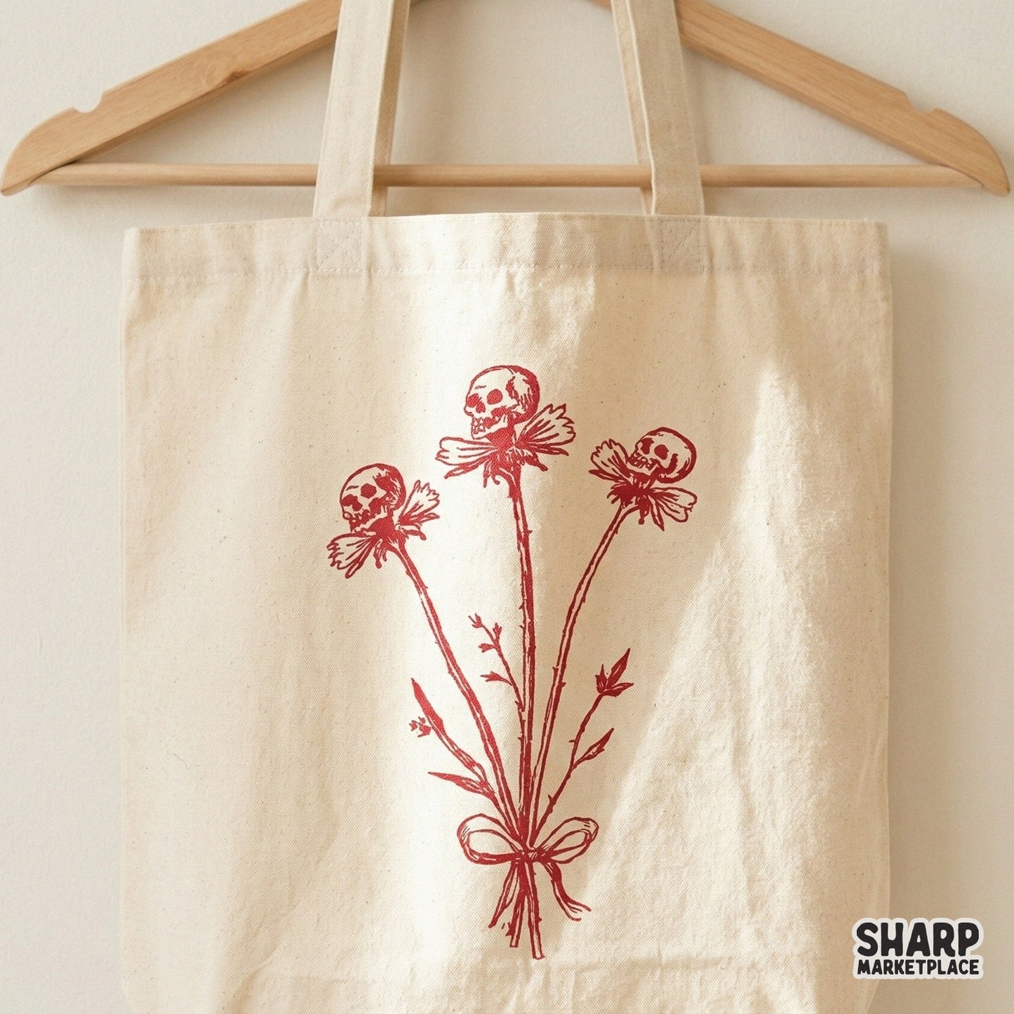 Skull Flower Bouquet PNG, Halloween PNG - 300 DPI Design for T-Shirt