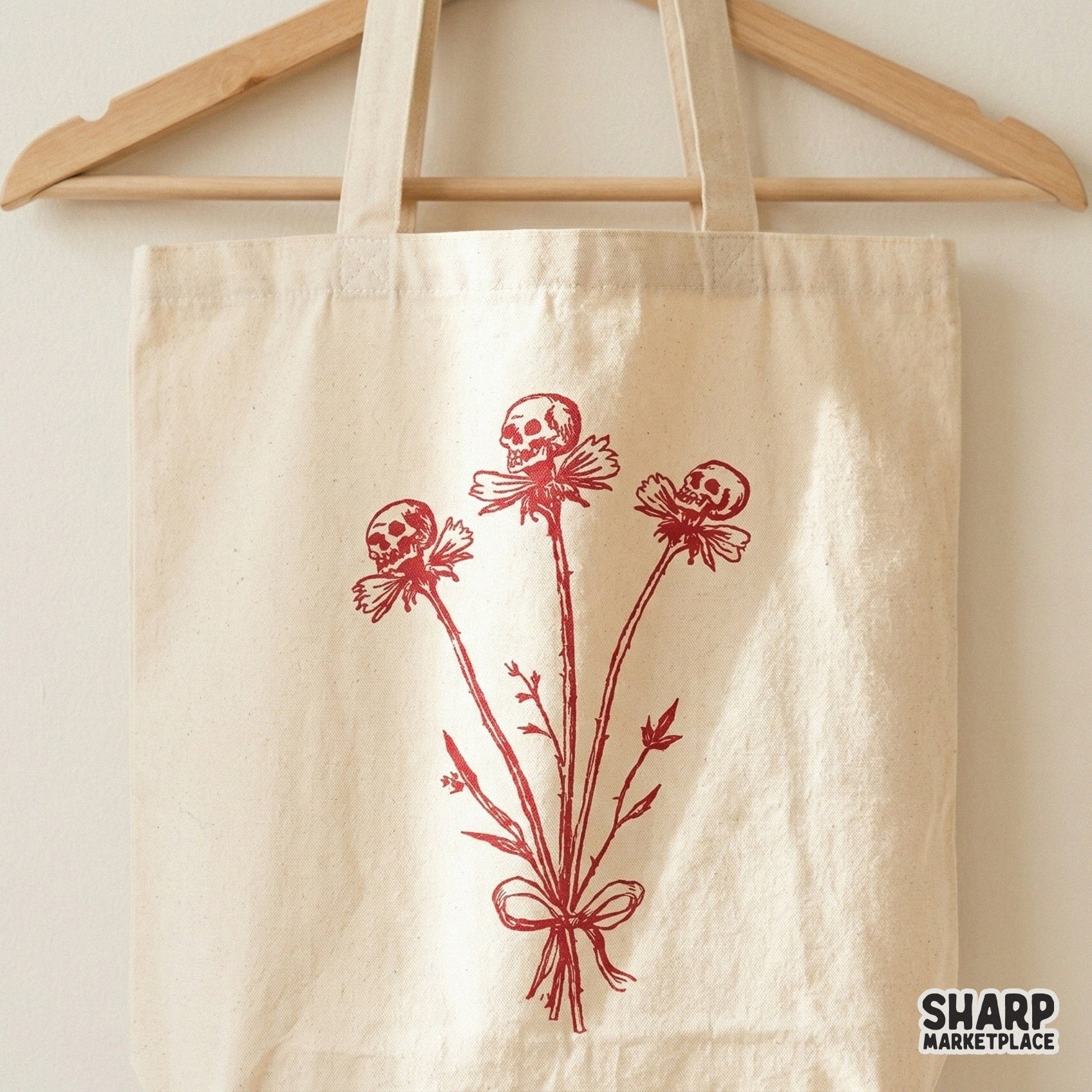 Skull Flower Bouquet PNG, Halloween PNG - 300 DPI Design for T-Shirt