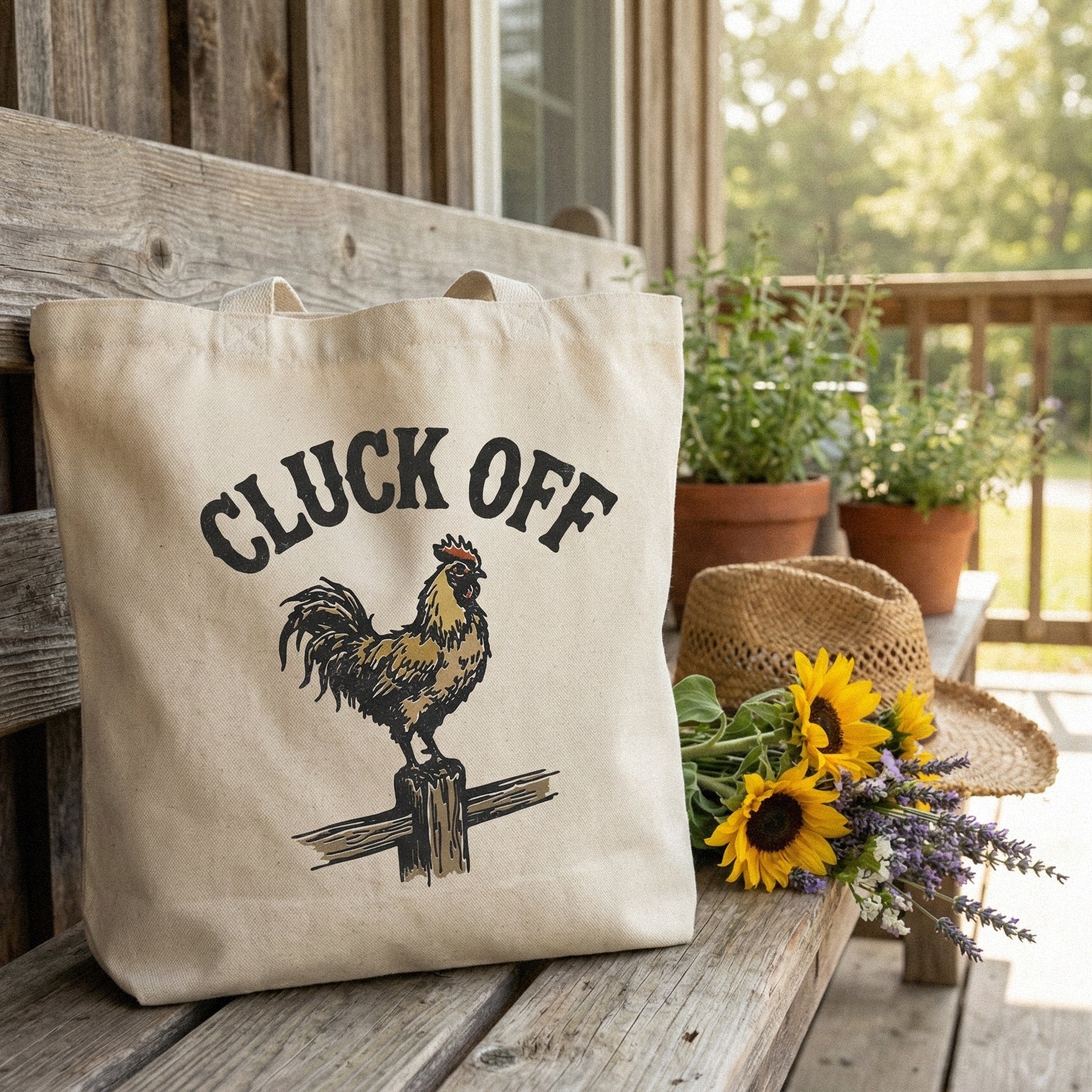 Cluck Off PNG, Funny Rooster Shirt - 300 DPI Design for T-Shirt