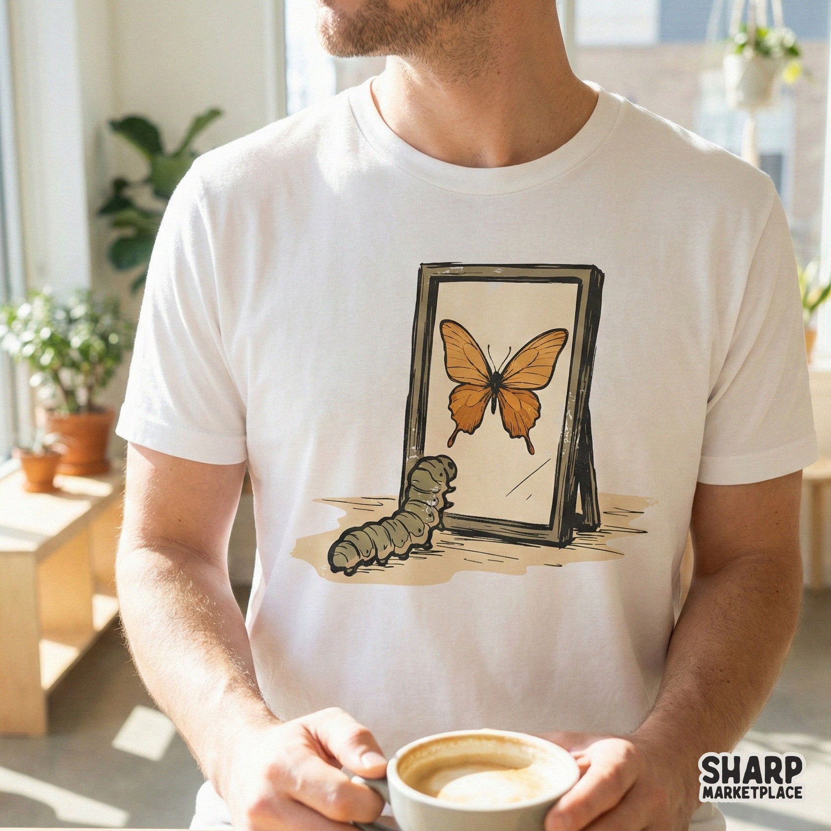 Transformation Butterfly PNG, Motivational T Shirt Design - 300 DPI