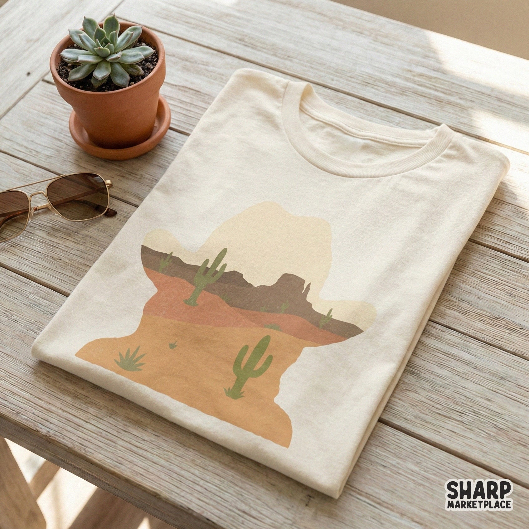 Western Desert PNG, Cowboy Hat Art - 300 DPI Design for T-Shirt