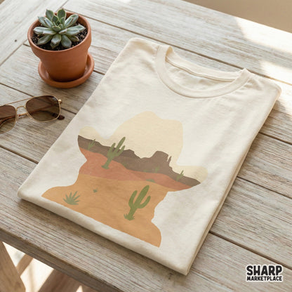 Western Desert PNG, Cowboy Hat Art - 300 DPI Design for T-Shirt