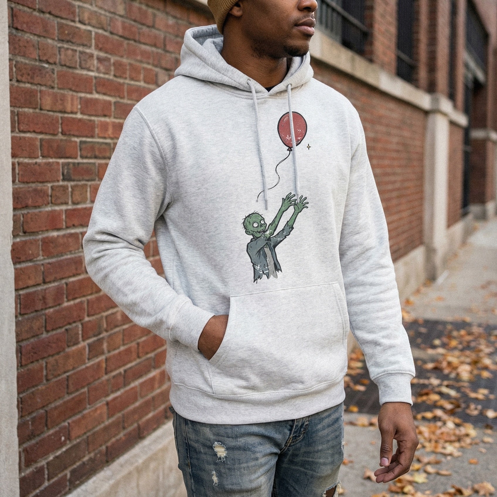 Zombie Letting Go Of Balloon PNG, Funny Halloween Shirt PNG - 300 DPI