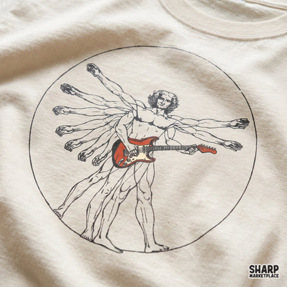 Vintage Vitruvian Guitarist Art, Leonardo Da Vinci Rock