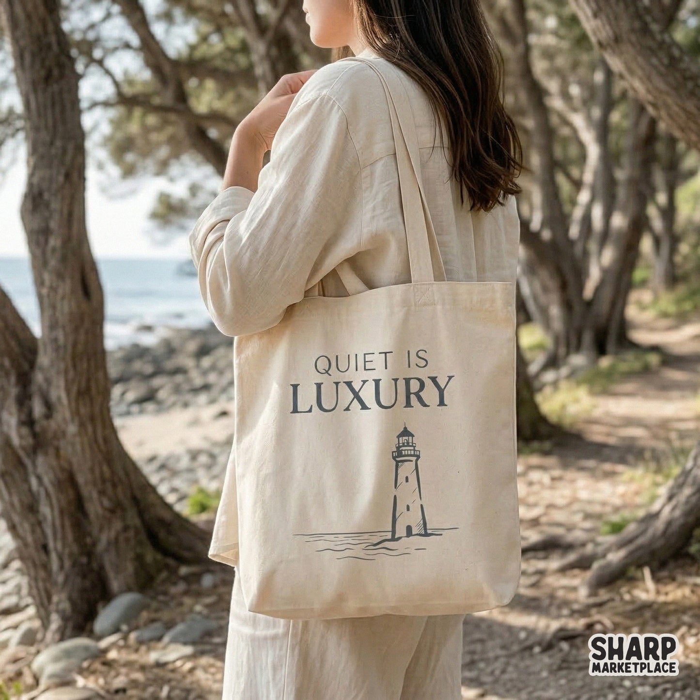 Quiet Is Luxury PNG, Minimalist Lighthouse Shirt Design - 300 DPI Design