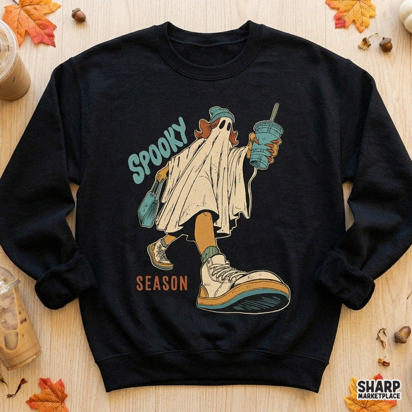 Spooky Season Halloween PNG Fall PNG Shirt Graphic, Cute