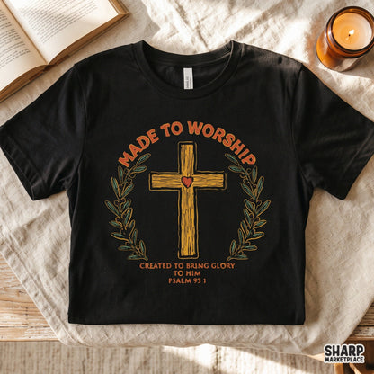 Made To Worship Christian PNG, Sublimation PNG, Bible