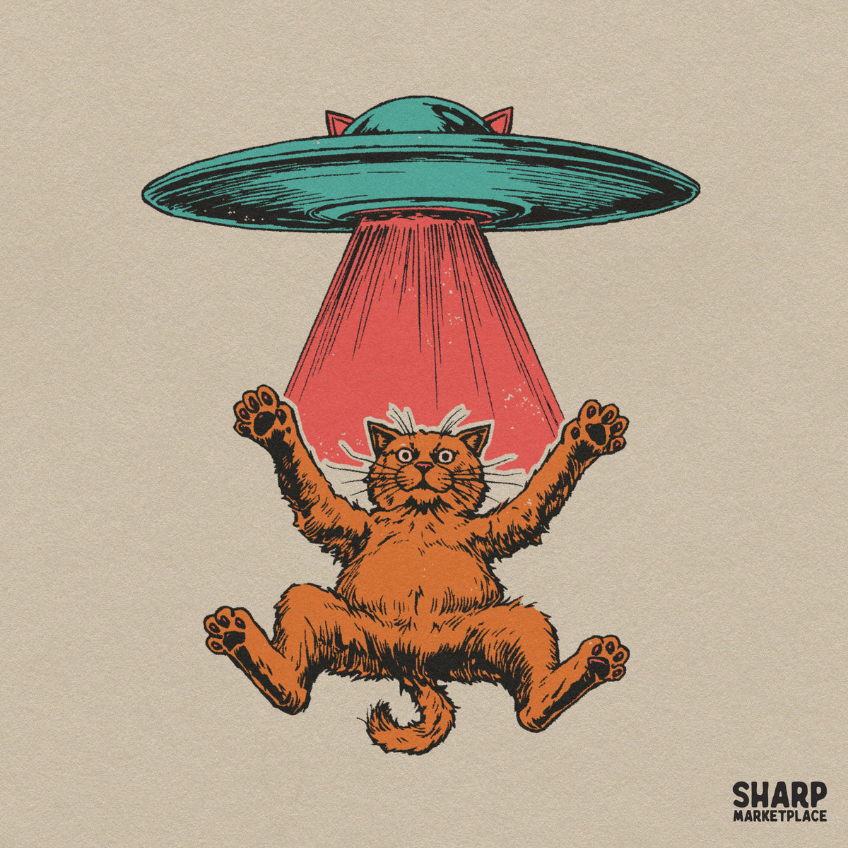 Orange Cat Abducted by Alien UFO Spaceship, Popular
