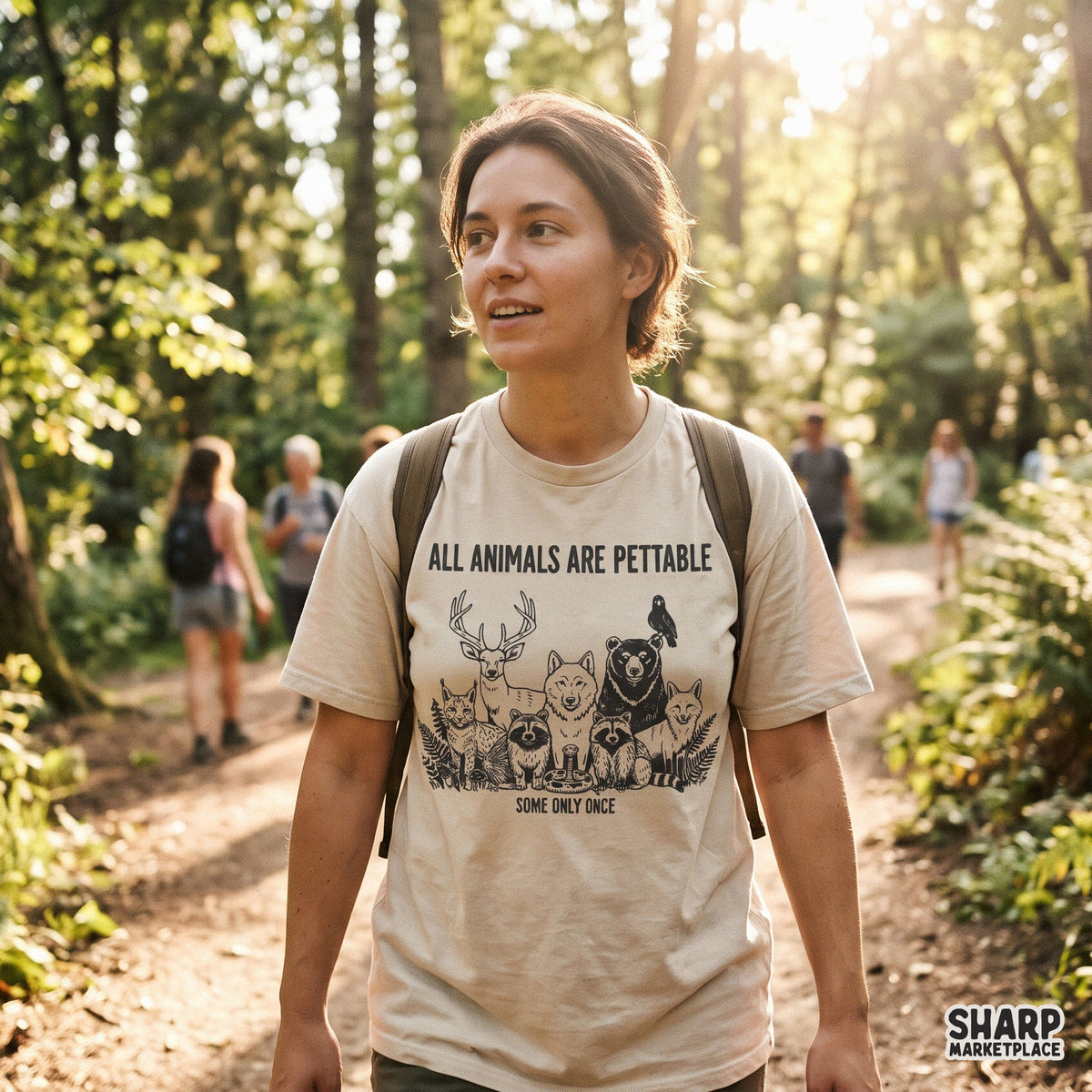 Funny forest bear and raccoon graphic with sarcastic quote for wildlife sublimation PNG shirt designs