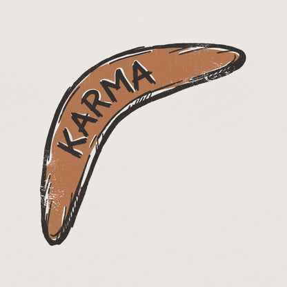 Karma Boomerang PNG, Digital Download - 300 DPI Design for T-Shirt