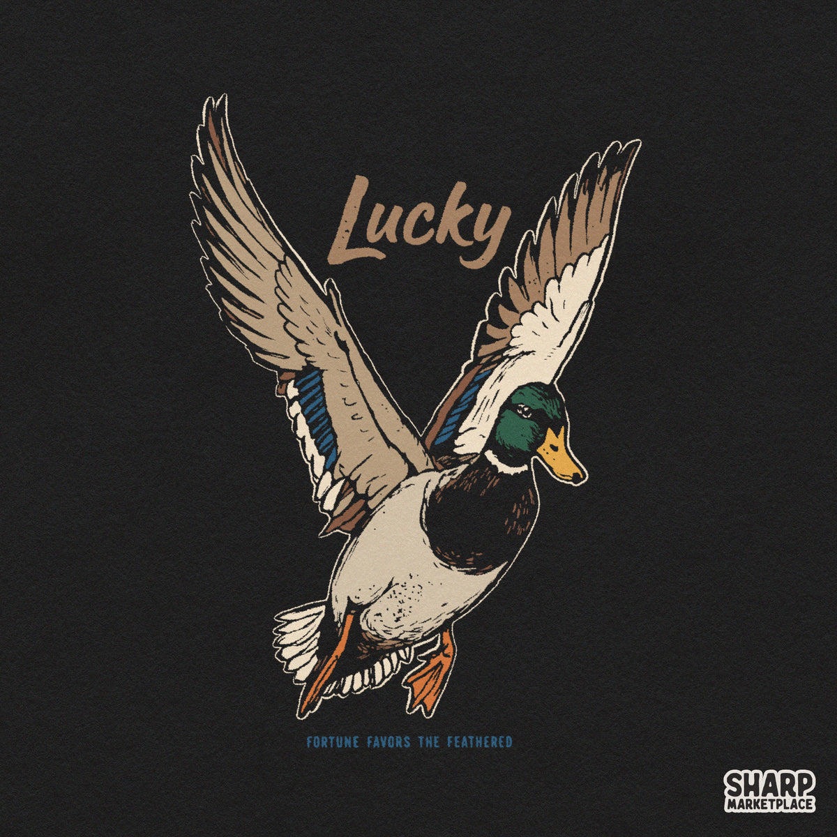 Vintage retro western mallard duck hunting PNG graphic for t-shirt sublimation designs