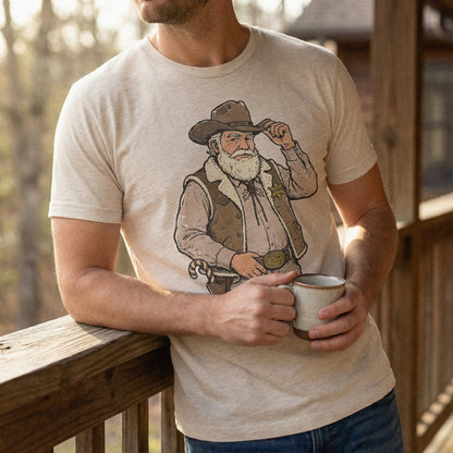 Sheriff PNG, Christmas Cowboy Vintage Clipart - 300 DPI Design for T-Shirt