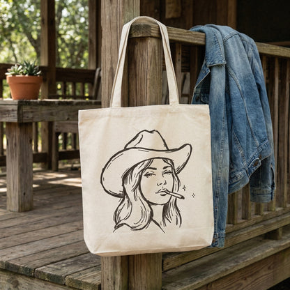 Cowgirl Line Art PNG, Western Woman Digital Download - 300 DPI Design for