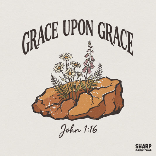 Grace Upon Grace PNG, Bible Verse Shirt Design - 300 DPI Design for T-Shirt