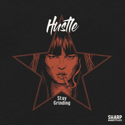 Hustle Stay Grinding Trendy PNG Shirt PNG, Retro Edgy