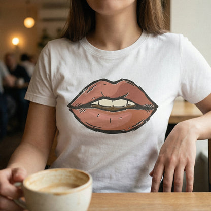 Lips PNG, Bite Lip Digital Download - 300 DPI Design for T-Shirt
