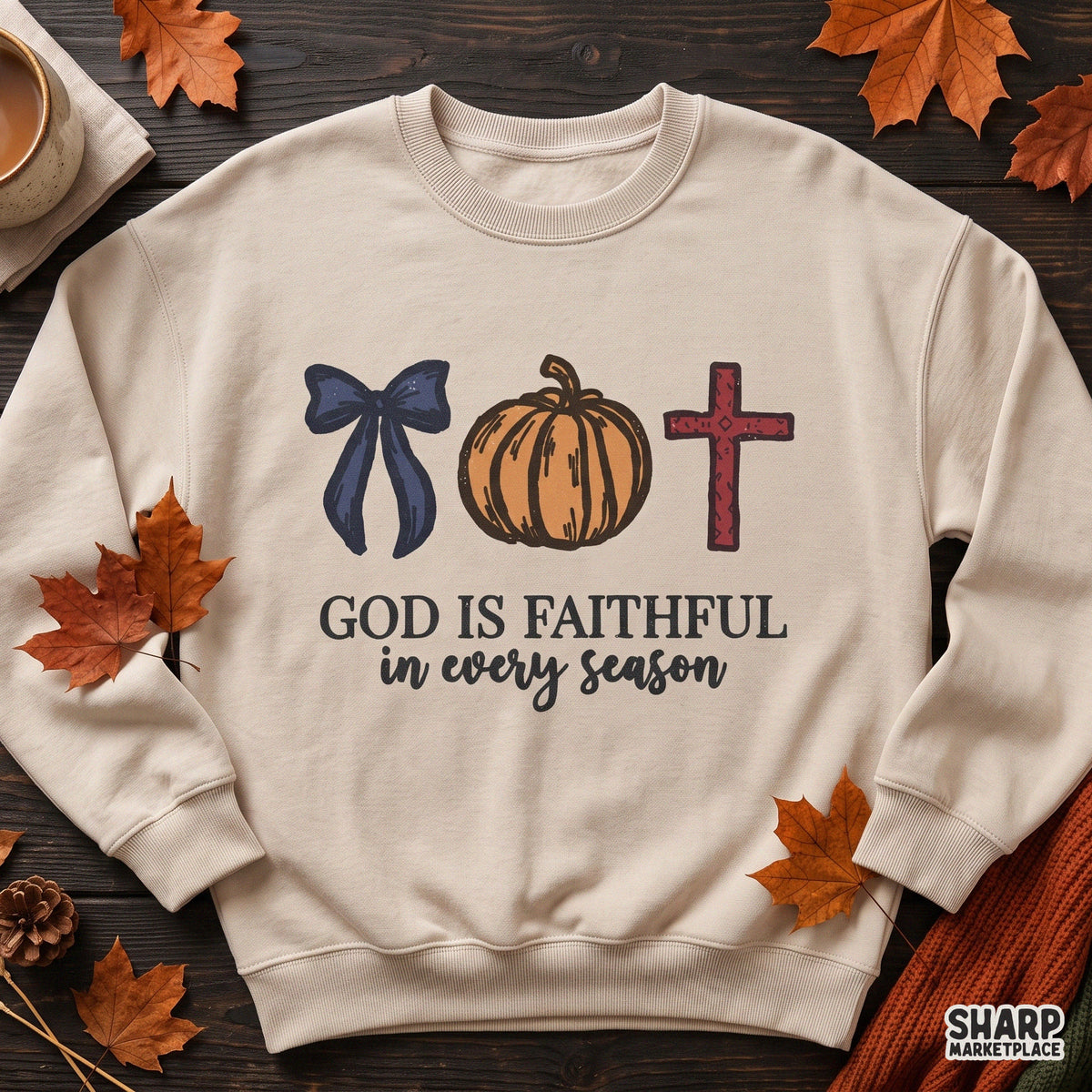 God Is Faithful in Every Season Fall PNG, Christian PNG