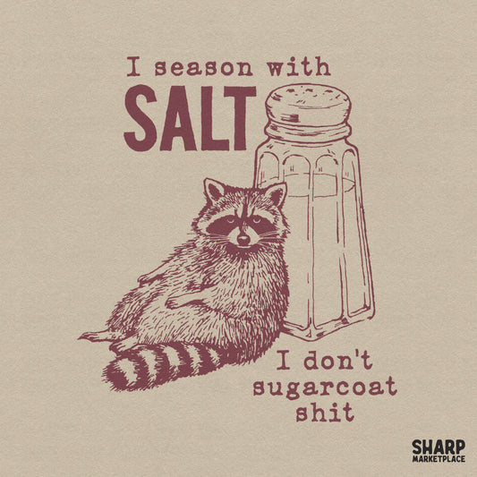 Funny sarcastic raccoon design with a snarky animal meme shirt quote for sublimation and DTF printing