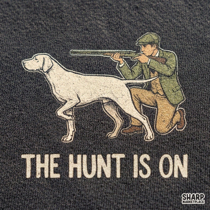 Vintage outdoorsman with shotgun and hunting dog retro PNG graphic design for Father's Day shirts and sublimation