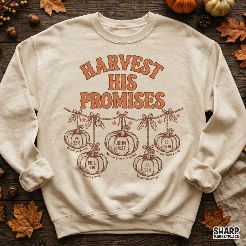 Harvest His Promises Christian PNG, Fall PNG Scripture