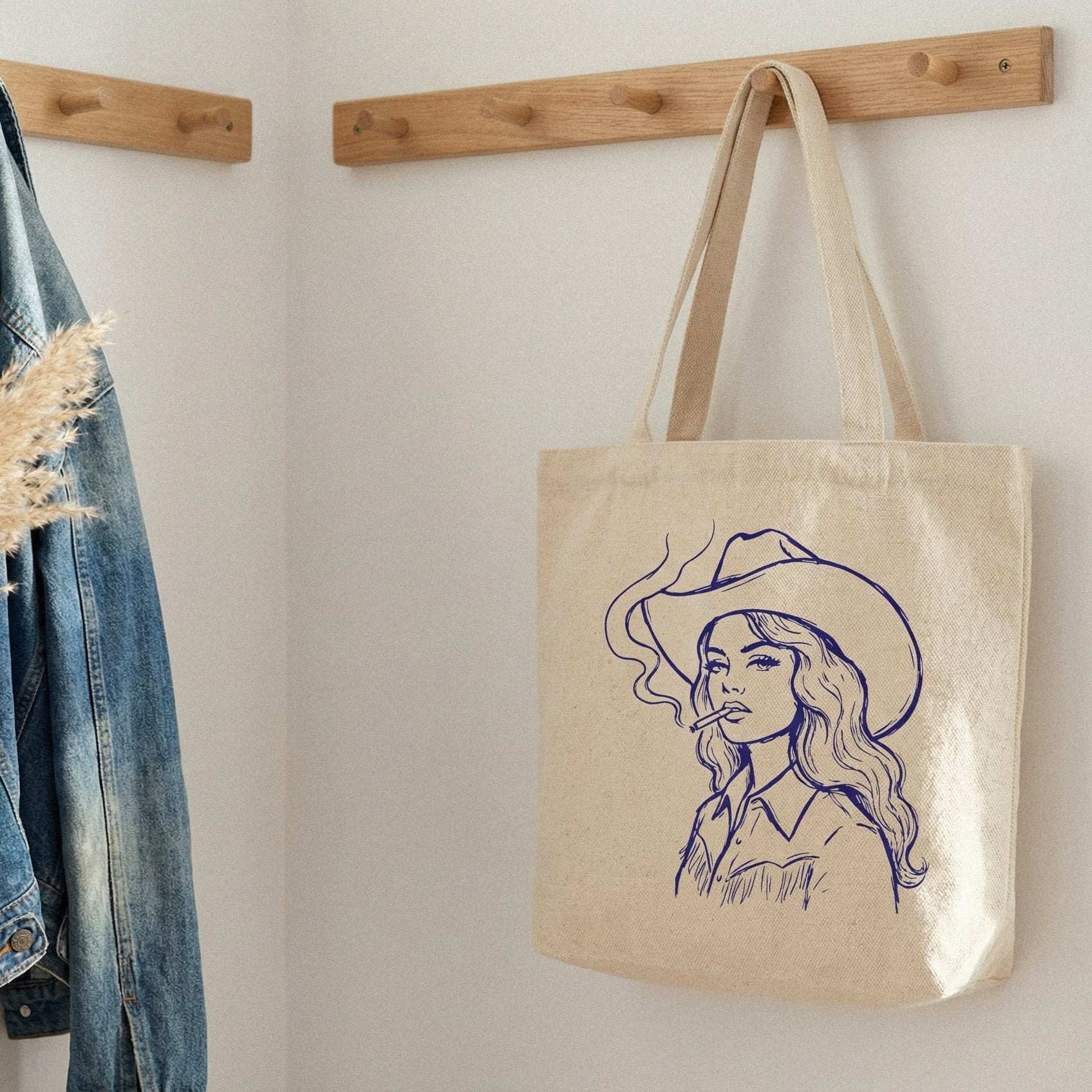 Retro Cowgirl Smoking PNG, Vintage Western Woman Art - 300 DPI Design for