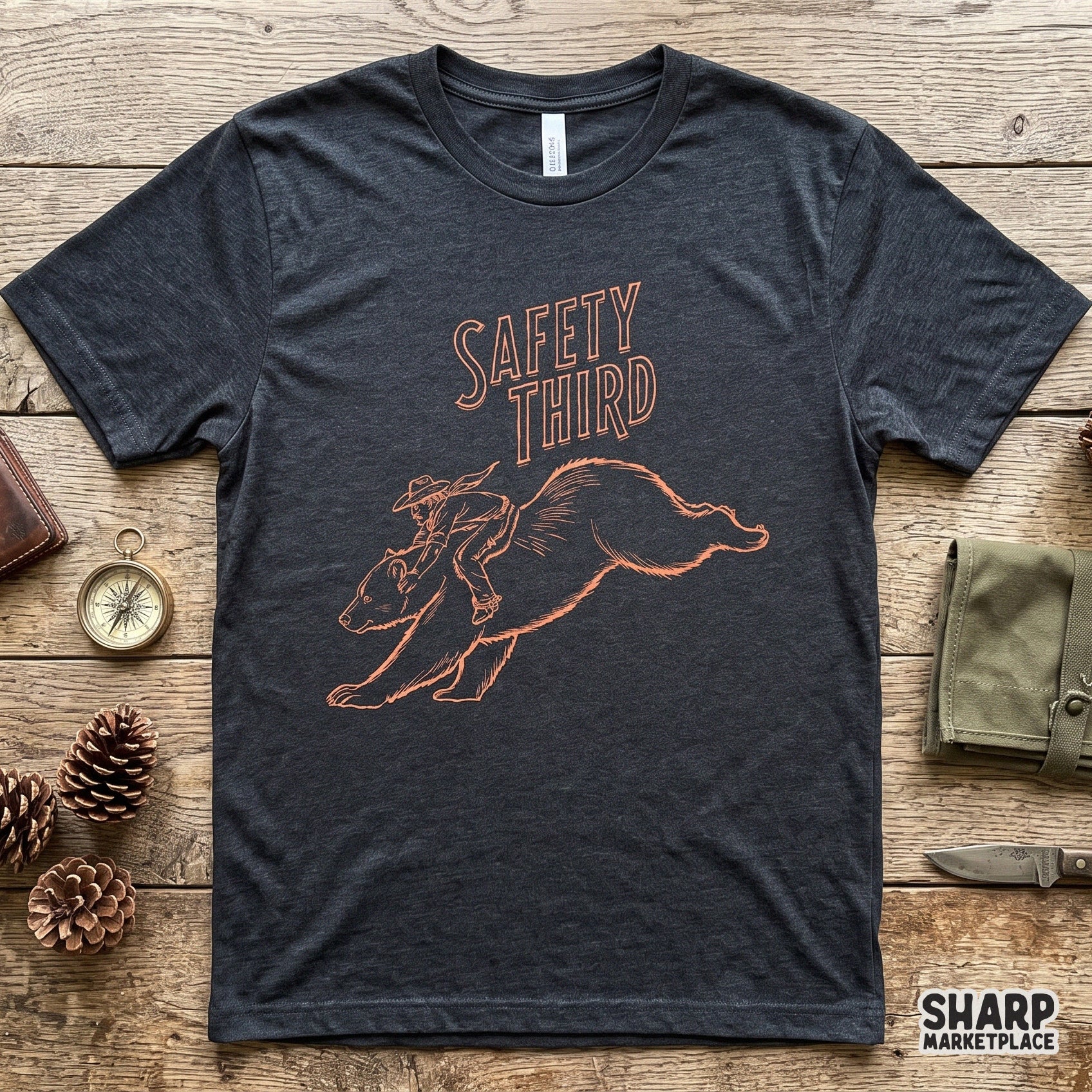 Funny retro cowboy bear riding a wild animal sarcastic png digital design for sublimation shirts and rodeo humor DIY crafts