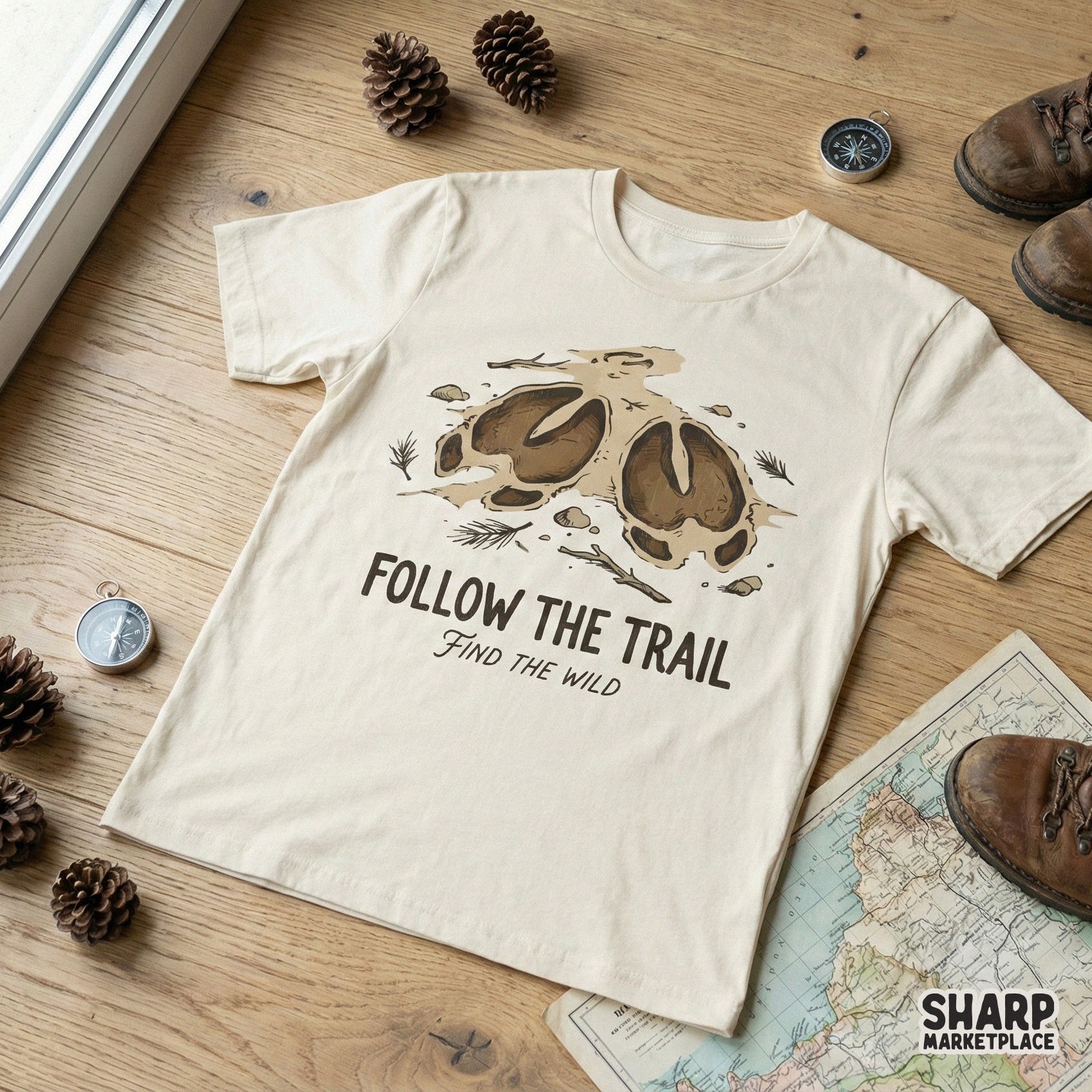Follow The Trail PNG, Adventure Wildlife Track Digital Design - 300 DPI