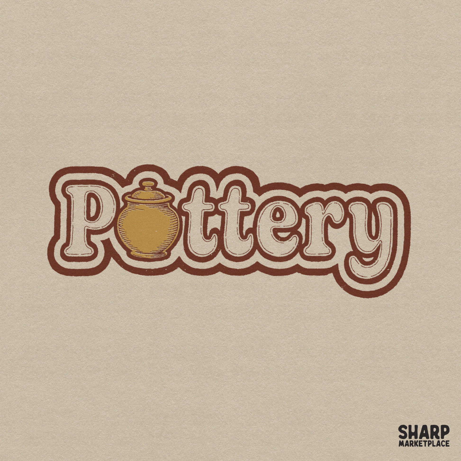 Trendy clay artist sublimation design for pottery lovers featuring a retro aesthetic for crafting custom shirts and apparel