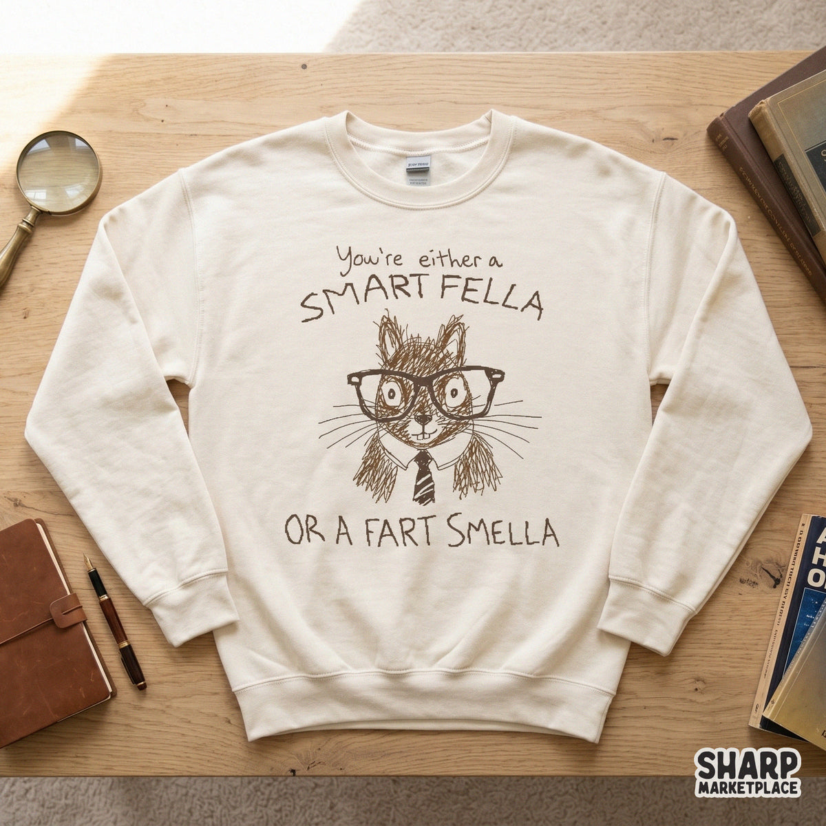 High-resolution digital download of a sarcastic nerd squirrel graphic, ideal for creating custom apparel, trendy stickers, and humorous sublimation print