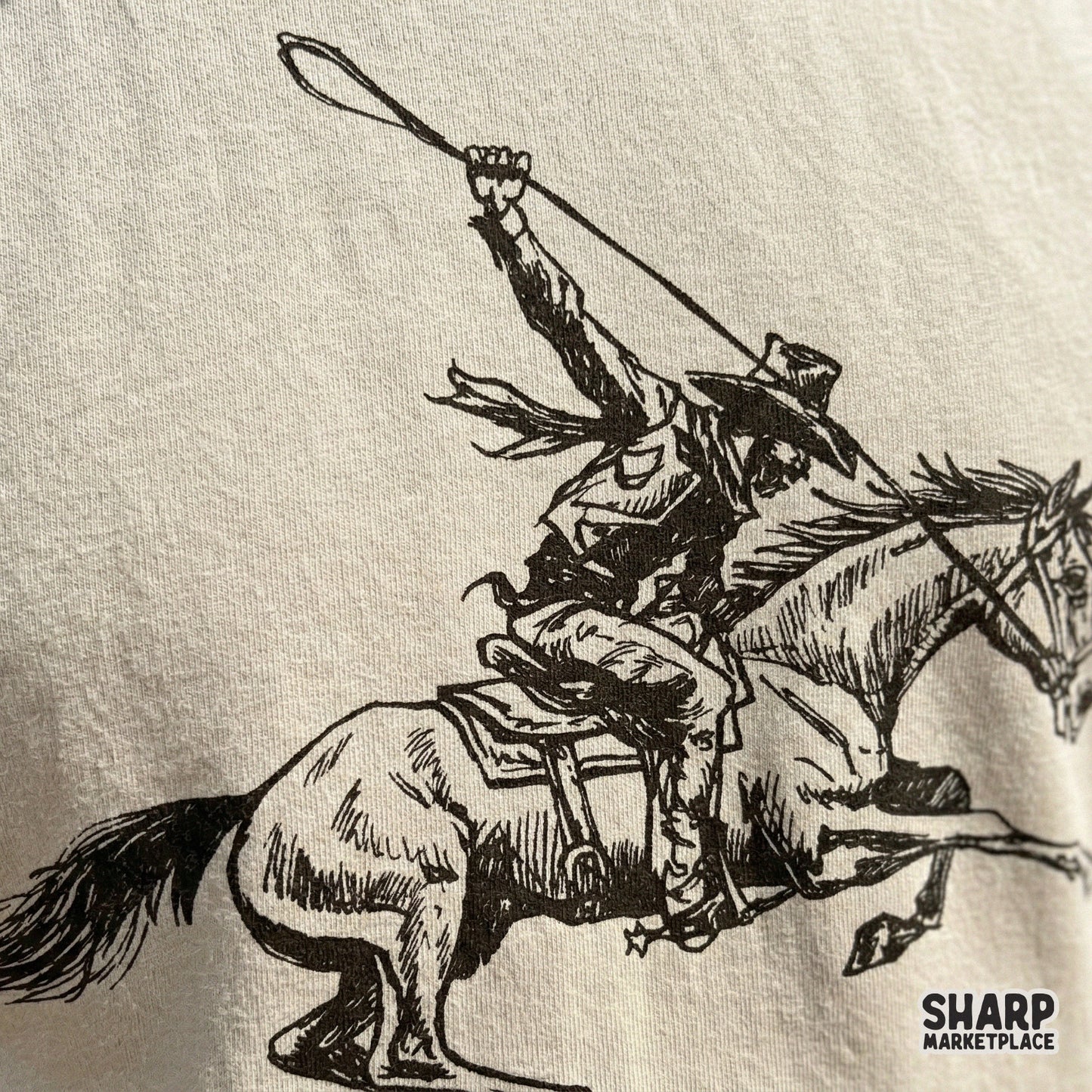Gritty frontier cowboy sketch with a transparent background, ideal for digital printing on tumblers, apparel, and DIY western-style crafts.