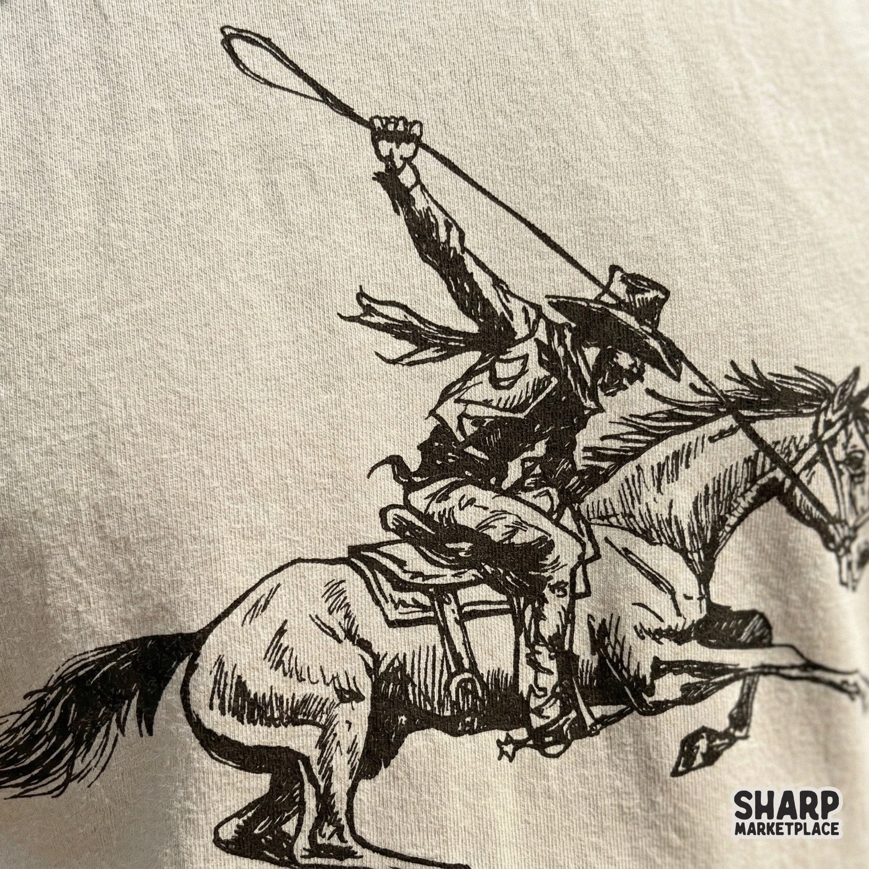 Gritty frontier cowboy sketch with a transparent background, ideal for digital printing on tumblers, apparel, and DIY western-style crafts.