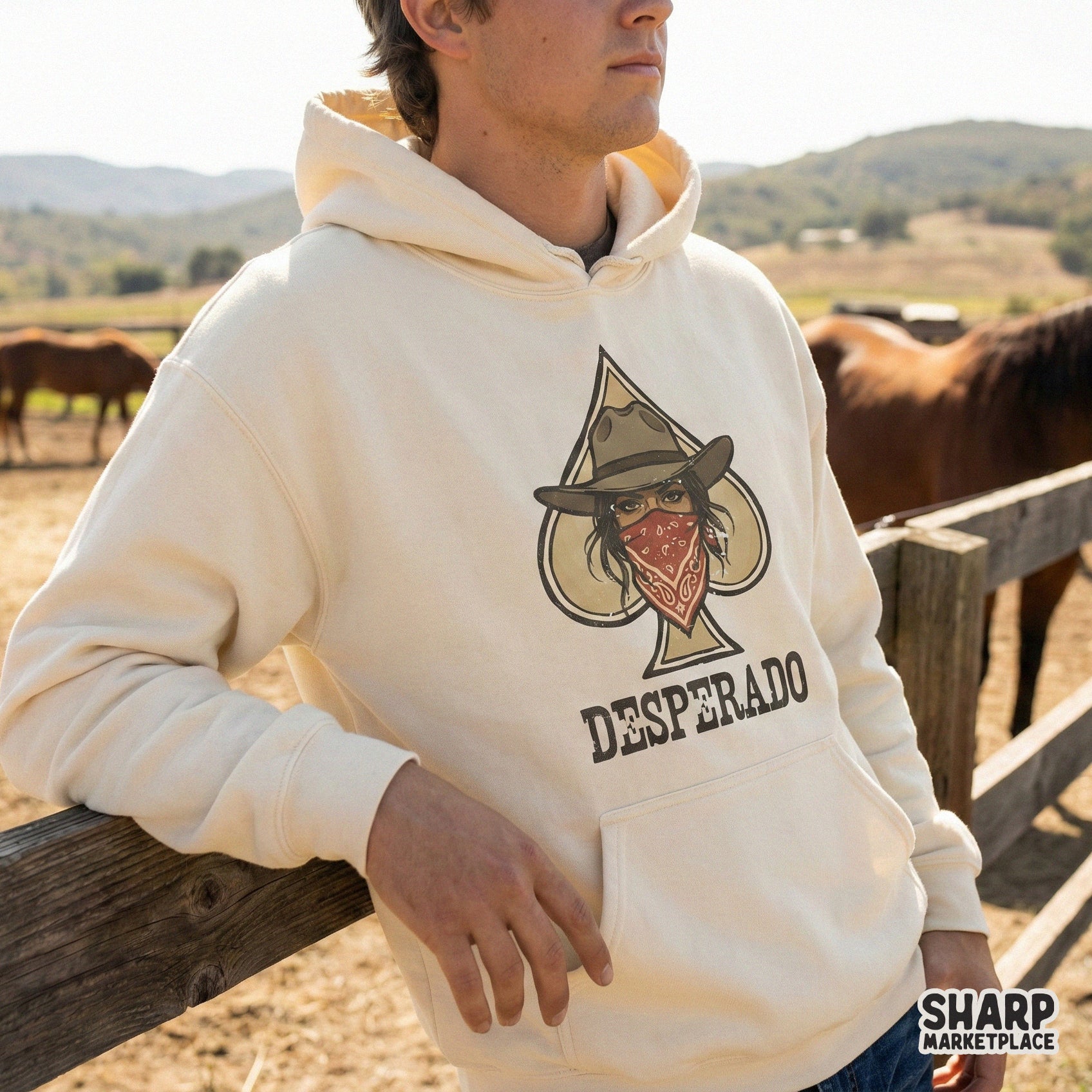 Desperado PNG, Outlaw Western T-Shirt Design - 300 DPI Design for T-Shirt