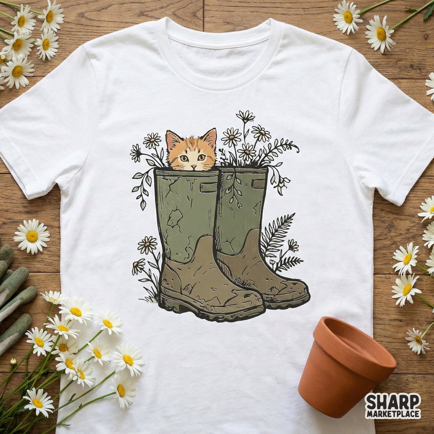 Cat In Boots PNG, Cute Cat Lover Digital Download - 300 DPI Design for