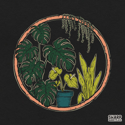 Botanical Monstera Houseplants Terracotta Circle, Mothers