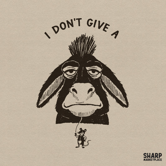 Funny retro donkey meme digital art for sarcastic png sublimation t-shirt designs