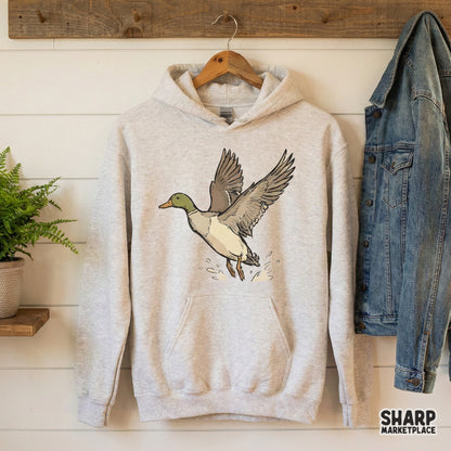 Flying Mallard Duck PNG, Waterfowl Art - 300 DPI Design for T-Shirt