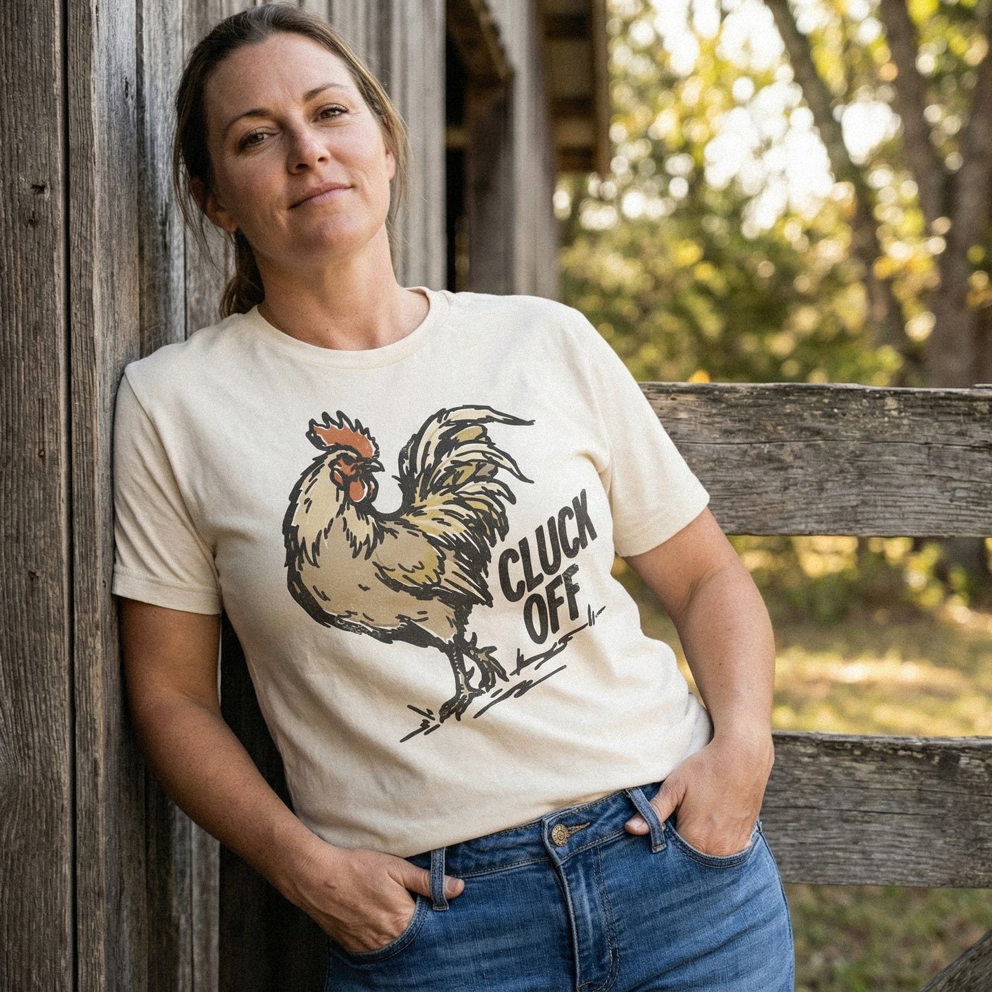 Cluck Off PNG, Funny Rooster Digital Download - 300 DPI Design for T-Shirt