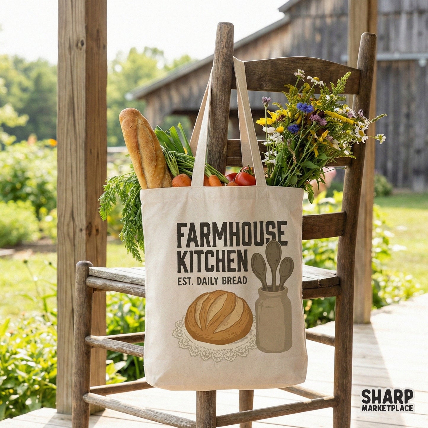 Farmhouse Kitchen PNG, Daily Bread Printable Design - 300 DPI Design for