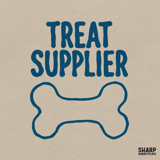 Treat Supplier Cute Dog Bone T-Shirt digital PNG design for animal lovers and funny sarcastic puppy owner apparel products