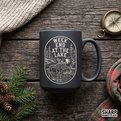 Rustic oval badge moose and canoe design for camping and lake life sublimation shirts