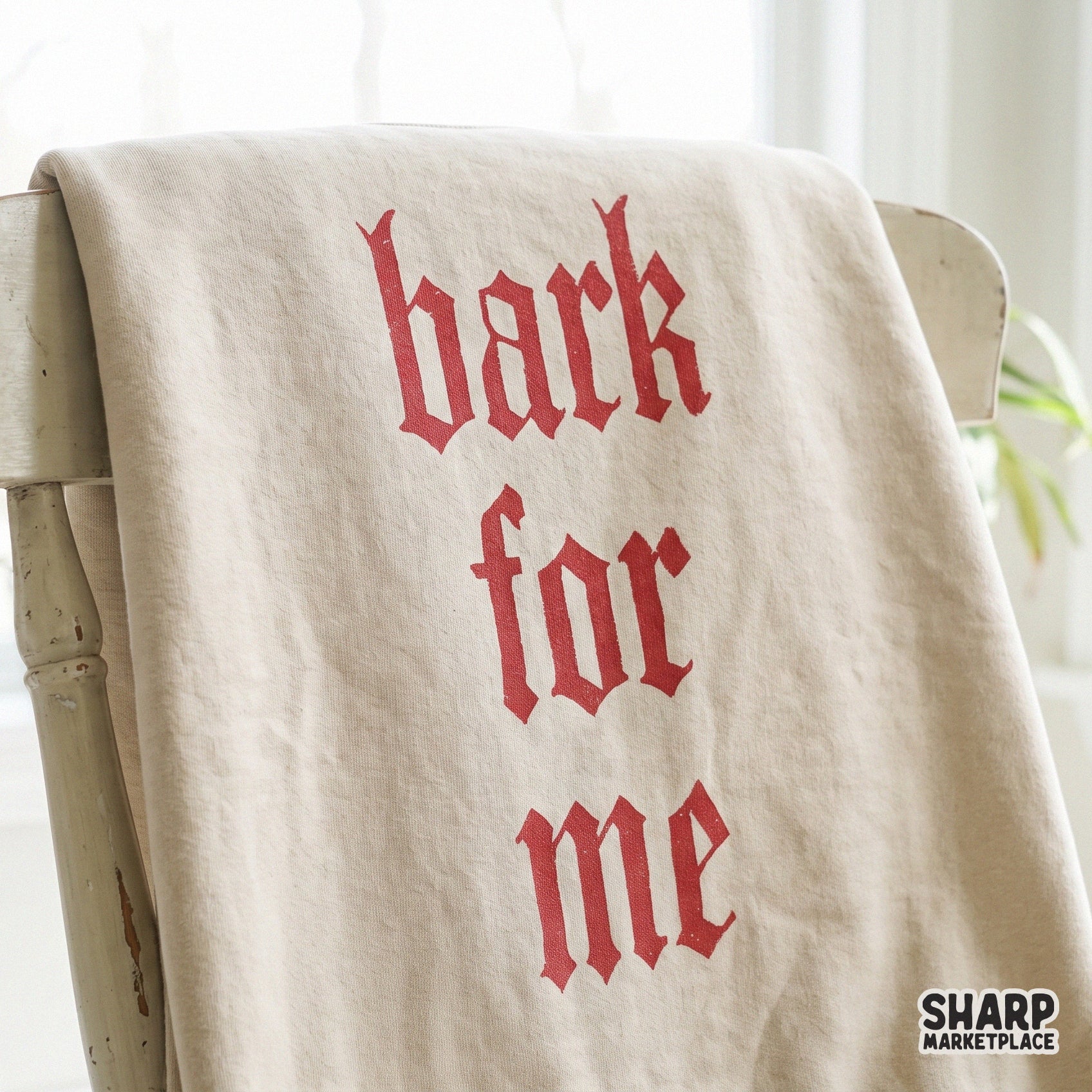 Bark For Me text design in an edgy gothic y2k style for dark aesthetic apparel and custom sublimation projects