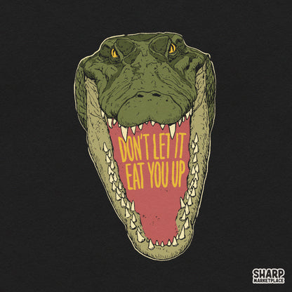 Edgy alligator mouth with sarcastic quote for t-shirt sublimation and digital PNG design