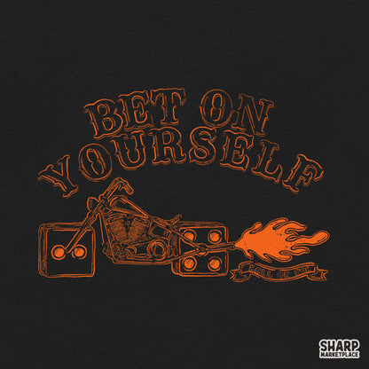 Bet On Yourself Chopper Motorcycle Art, Roll Or Die Biker