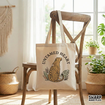 Untamed Heart Leopard PNG, Retro Wildlife Shirt Design - 300 DPI Design