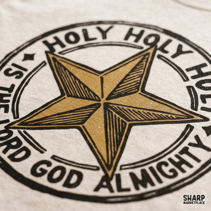 Holy Holy Holy Is The Lord God Almighty retro Christian PNG shirt design for religious faith apparel and custom prints